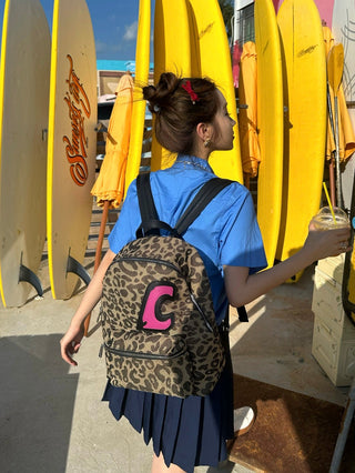 leopard print backpack