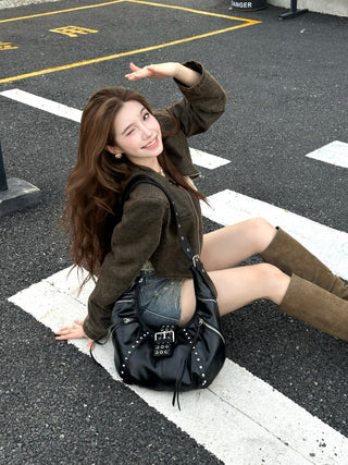 wax leather satchel