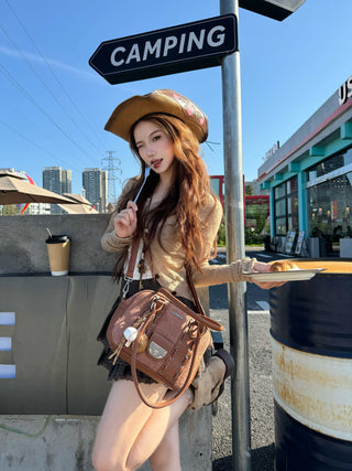 suede Boston bag