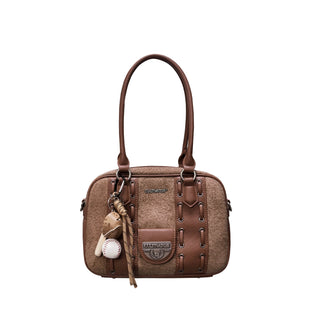 suede Boston bag
