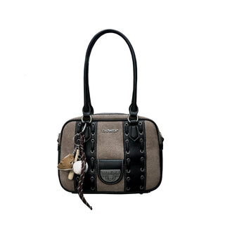 suede Boston bag