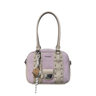 suede Boston bag