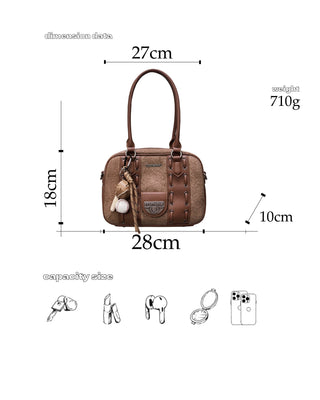 suede Boston bag