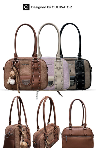 suede Boston bag