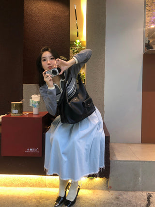 black crossbody tote