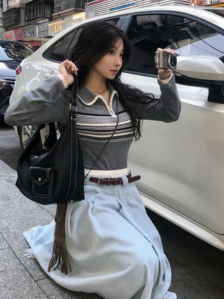 black crossbody tote