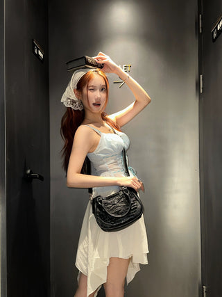 snake pattern satchel