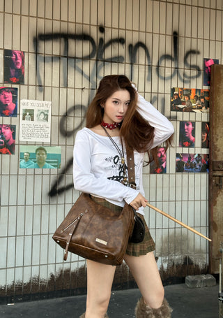 vintage crossbody tote