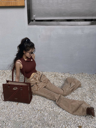 stone pattern tote