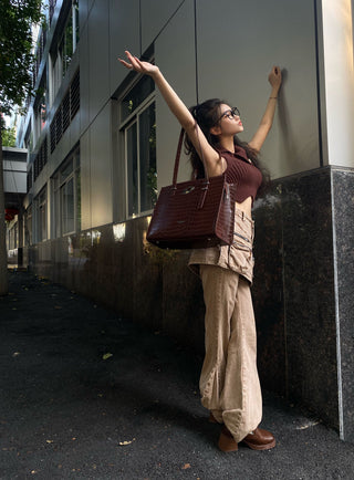 stone pattern tote