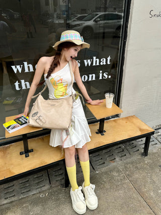 double buckle tote