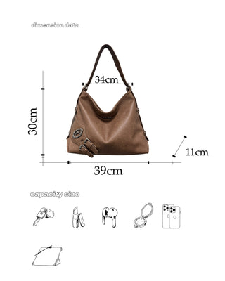 double buckle tote