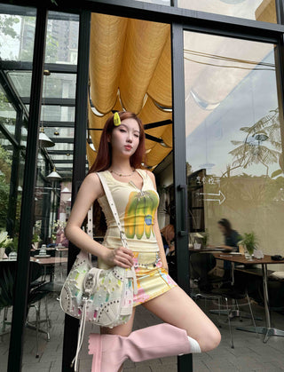 rainbow ripped tote