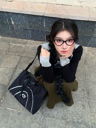 black nylon tote
