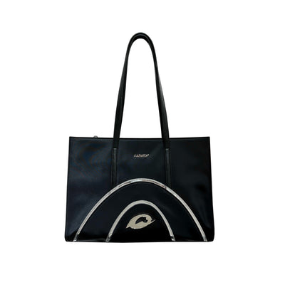 black nylon tote