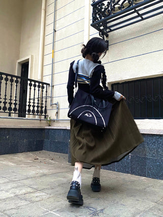black nylon tote