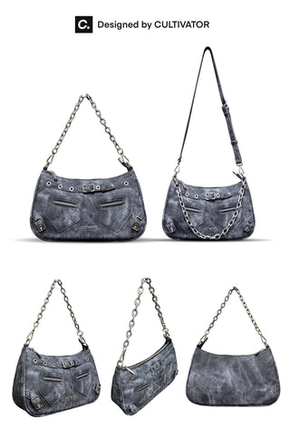 tie-dye denim bag