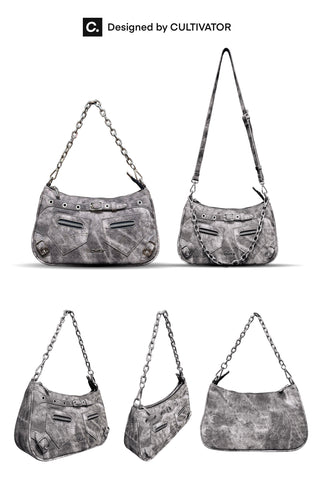 tie-dye denim bag