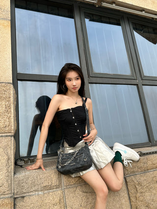 tie-dye denim bag