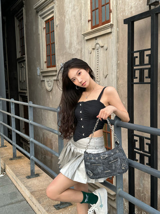 tie-dye denim bag