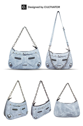 tie-dye denim bag