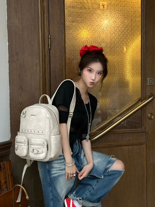 wax leather backpack