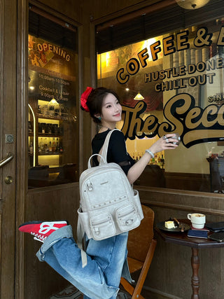 wax leather backpack