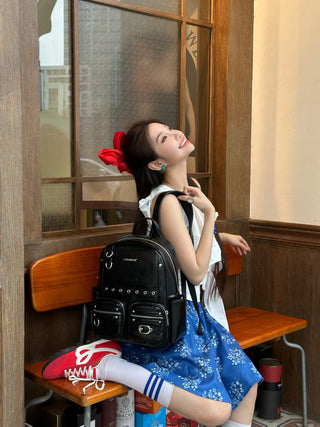 wax leather backpack