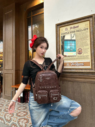 wax leather backpack