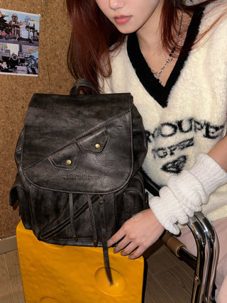 distressed school backpack