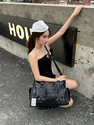 motorcycle crossbody tote