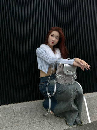 pink croc backpack