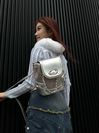 pink croc backpack