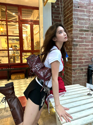 wax leather crossbody