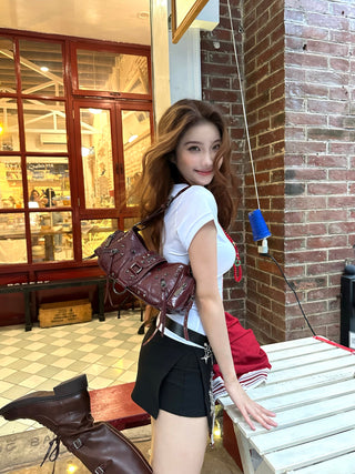 wax leather crossbody