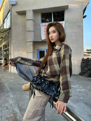 wax leather crossbody
