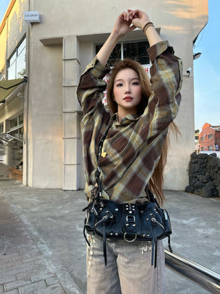wax leather crossbody