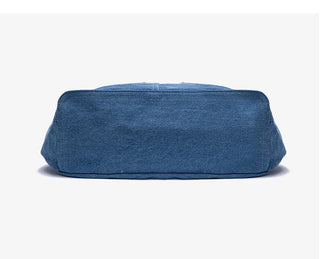 denim woven tote