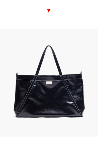 glossy wax tote
