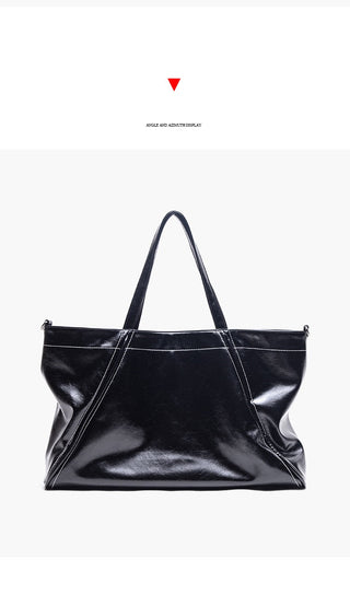 glossy wax tote