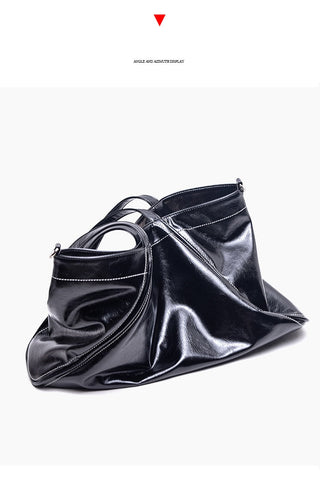 glossy wax tote
