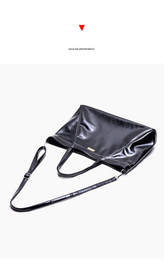 glossy wax tote