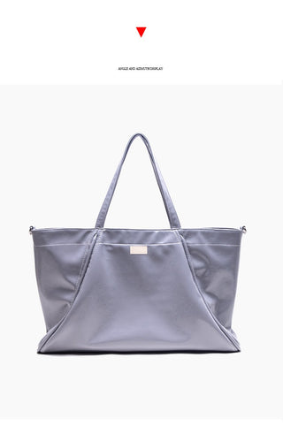 glossy wax tote