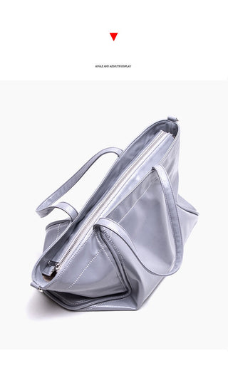 glossy wax tote