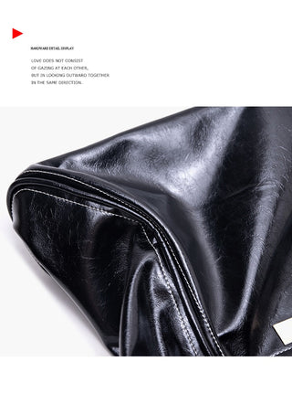 glossy wax tote