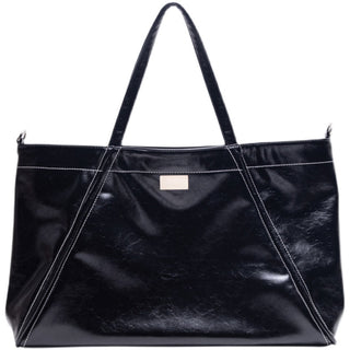 glossy wax tote