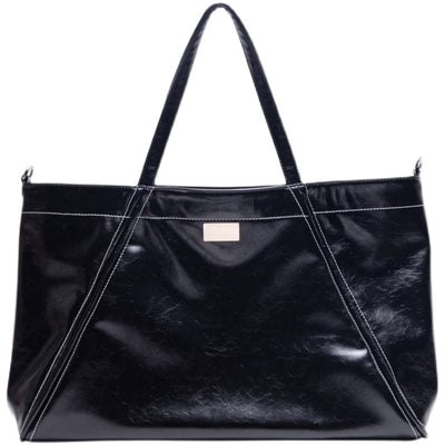 glossy wax tote