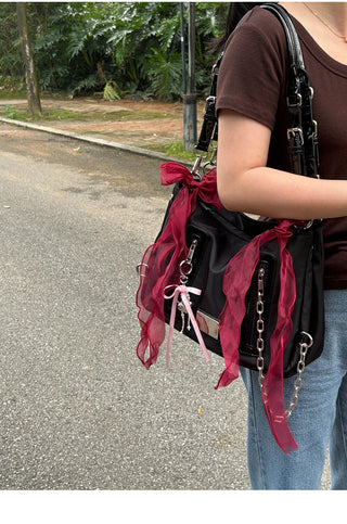 nylon chain tote