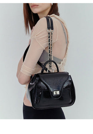 silver chain backpack