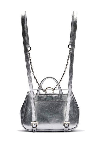 silver chain backpack